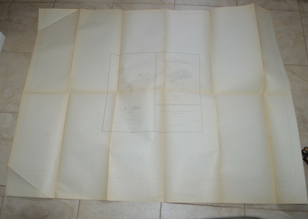 1944 Army WWII Long Range Air Navigation Chart Topographic Map Seychelles