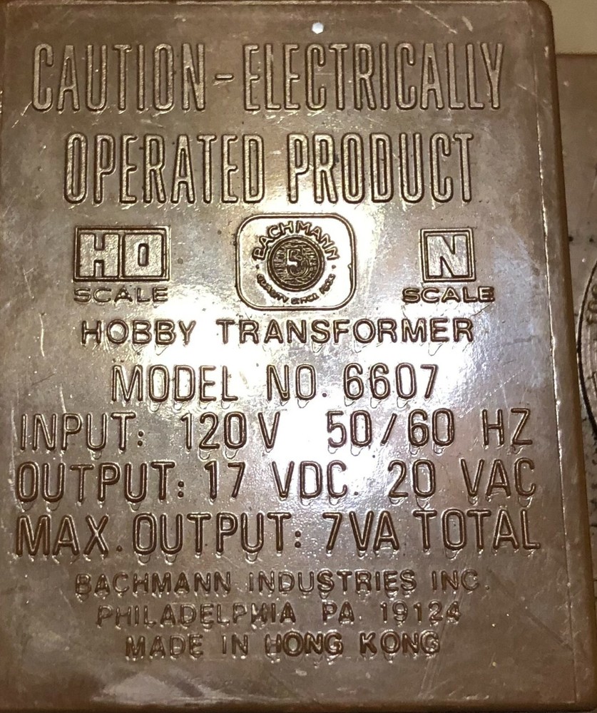 Bachmann Hobby Transformer Model 6607