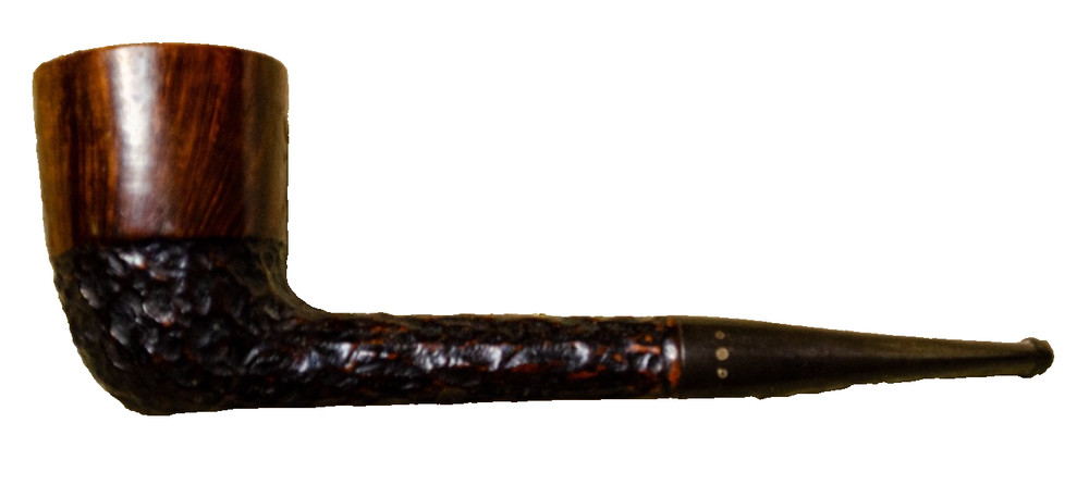 Brigham 697 Tobacco Pipe Made in Canada Rusticated w/ Smooth Rim Maple Filter