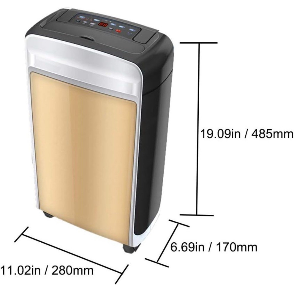 Compact 20 Pint Portable Dehumidifier with Humidity Sensor, Timer, 2 Speed
