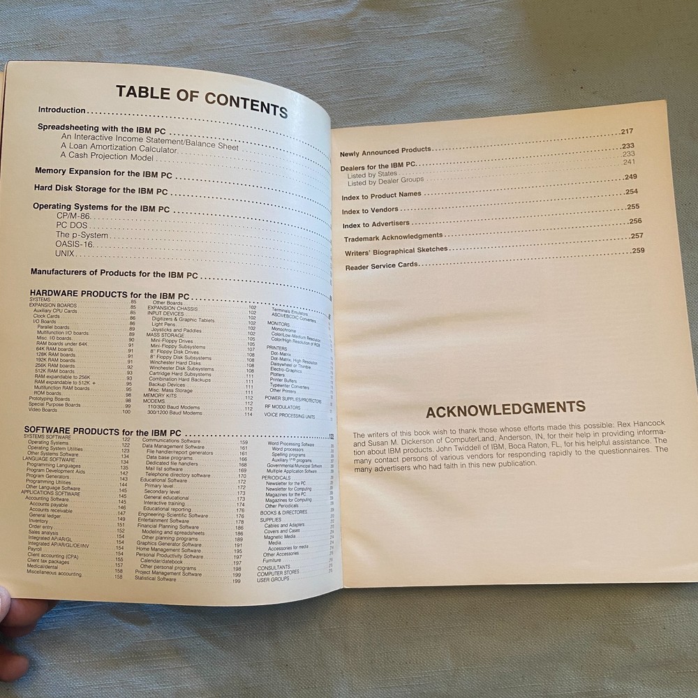 IBM PC Expansion Software Guide QUE BOOK Vintage Computer PC 1982 Ads Vendors