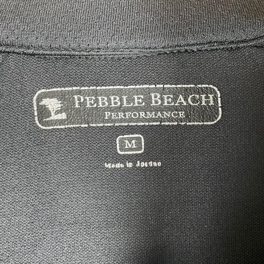 Pebble Beach Performance Mens Quarter Zip Pullover Black Golf Sweatshirt Medium