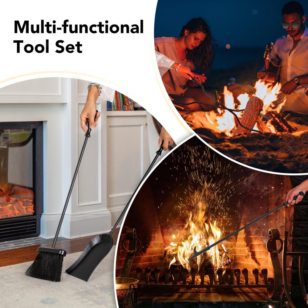 Fireplace Tools Set Fireside Accessories Iron