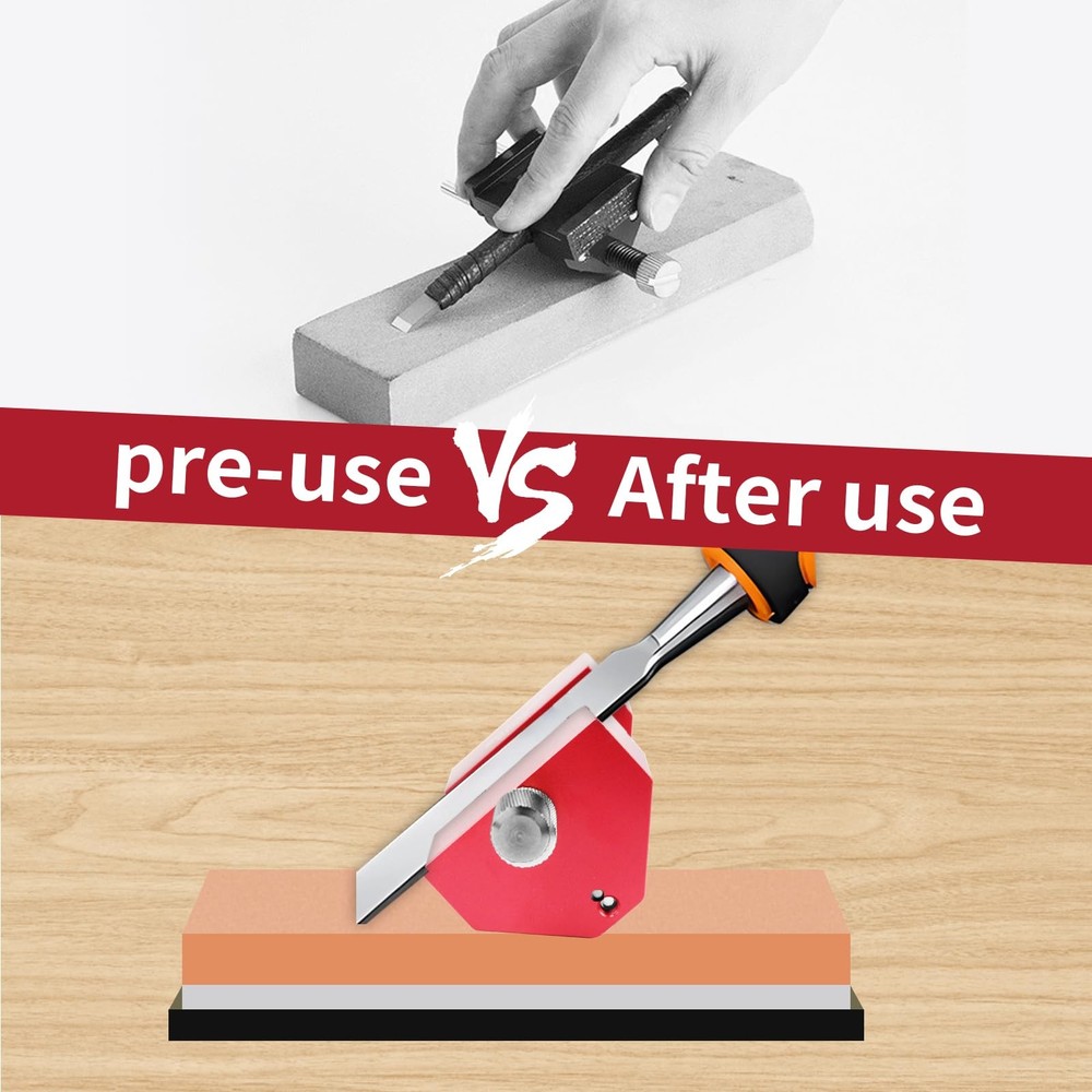 Precise Chisel Sharpening Jig Kit,Honing Guide System for Woodworking Chisels.⬅️