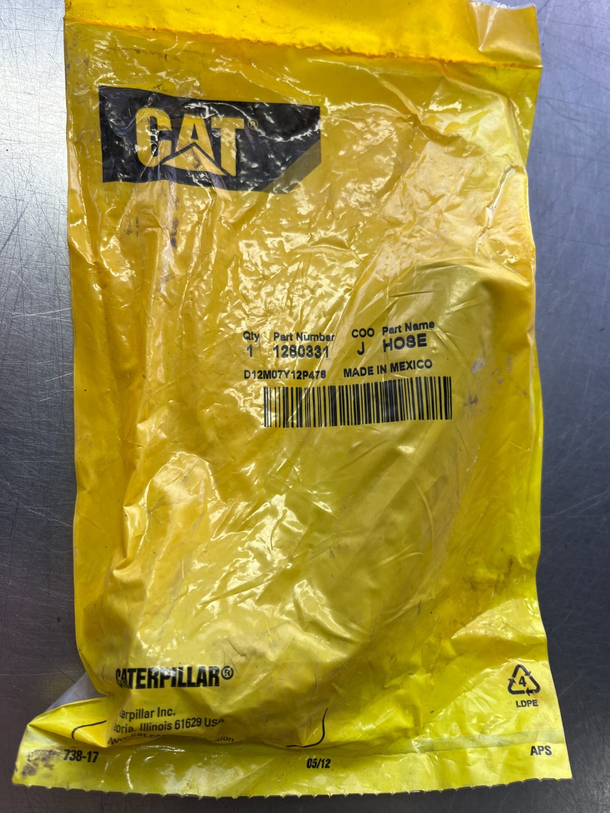 128-0331 Genuine OEM CAT HOSE Caterpillar 1280331