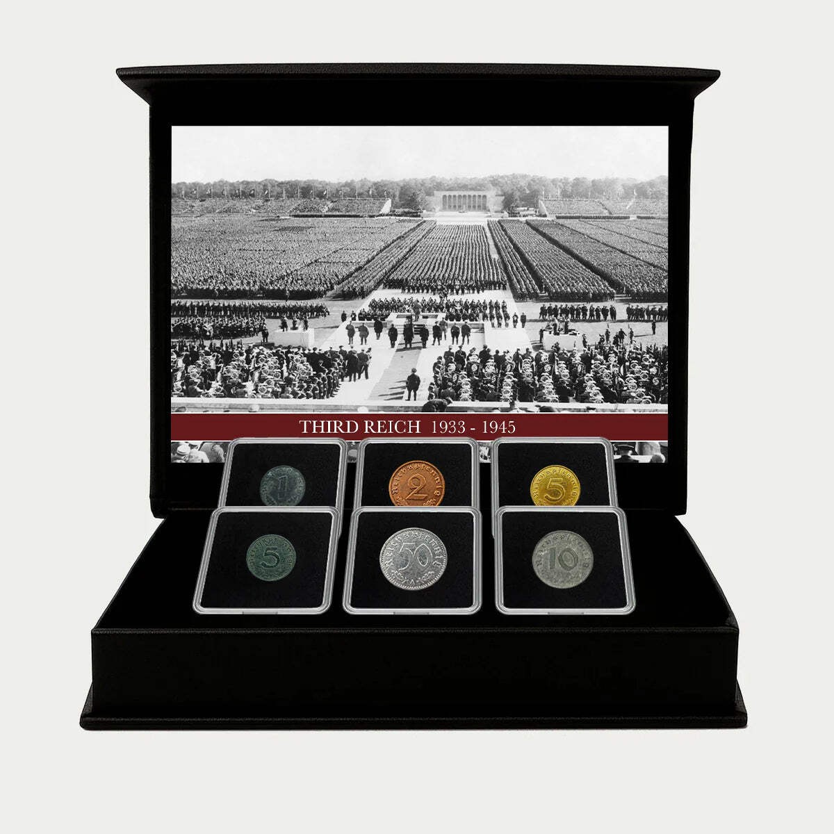 IMPACTO COLECCIONABLES - 6 WWII German Coins (1936-1945) | Third Reich COA Set