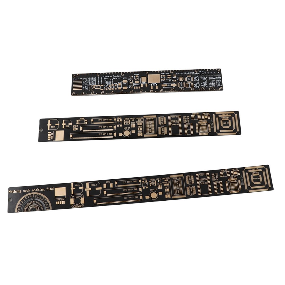 3PCS High Accuracy Multifunctional Printed Circuit Board Engineering Ruler For