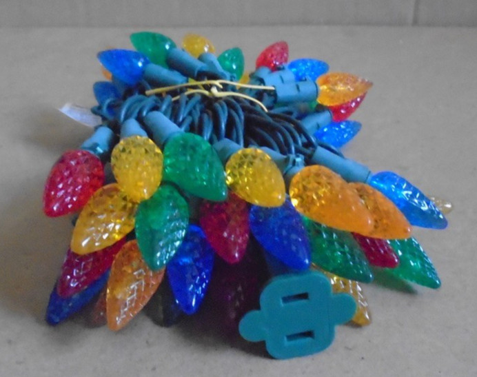 Celebrations 50 count LED Faceted C6 Lights String Multicolor
