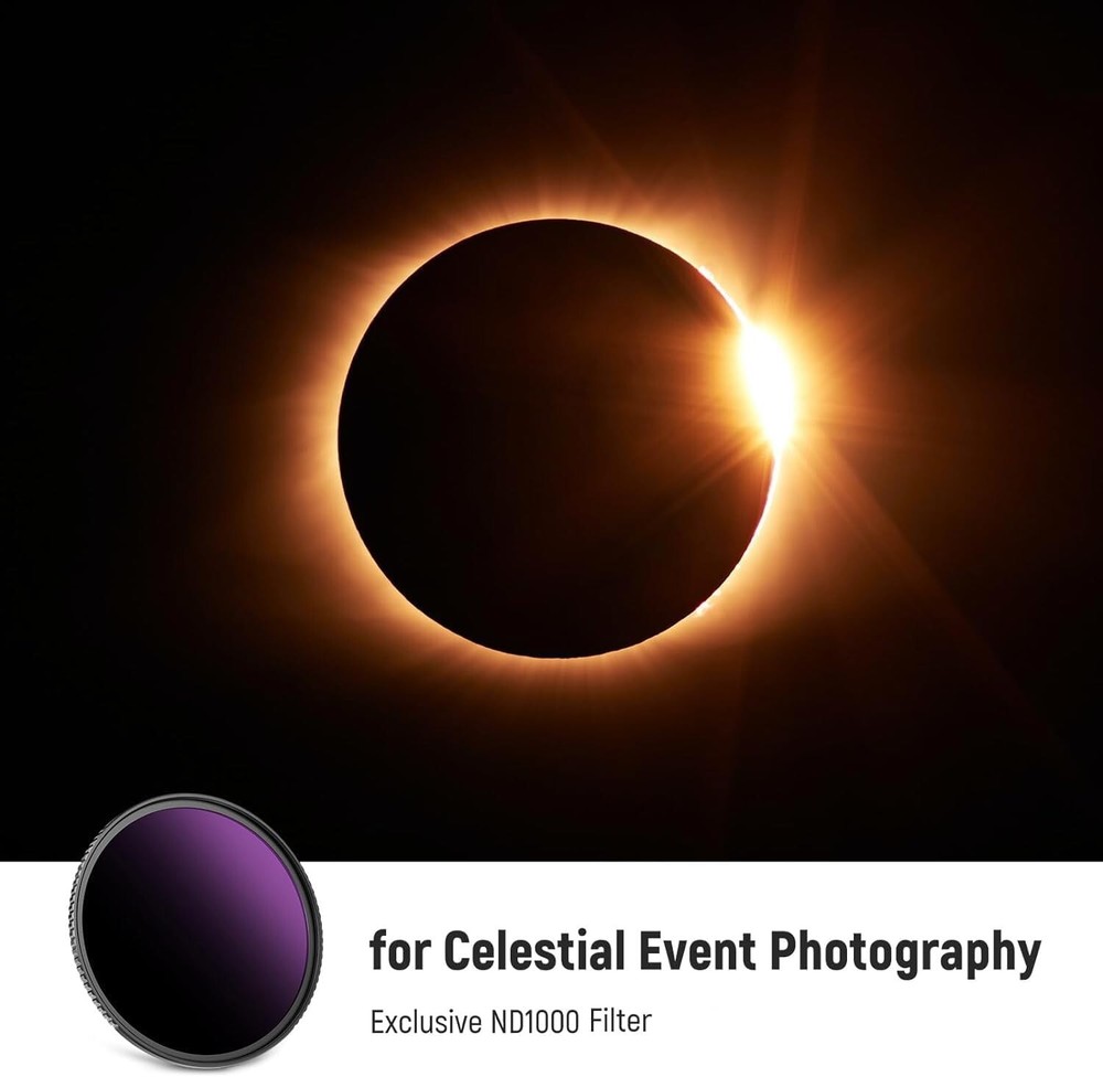40.5MM ND2-1000 Neutral Density Lens Filter for Celestial Event Solar Eclipse