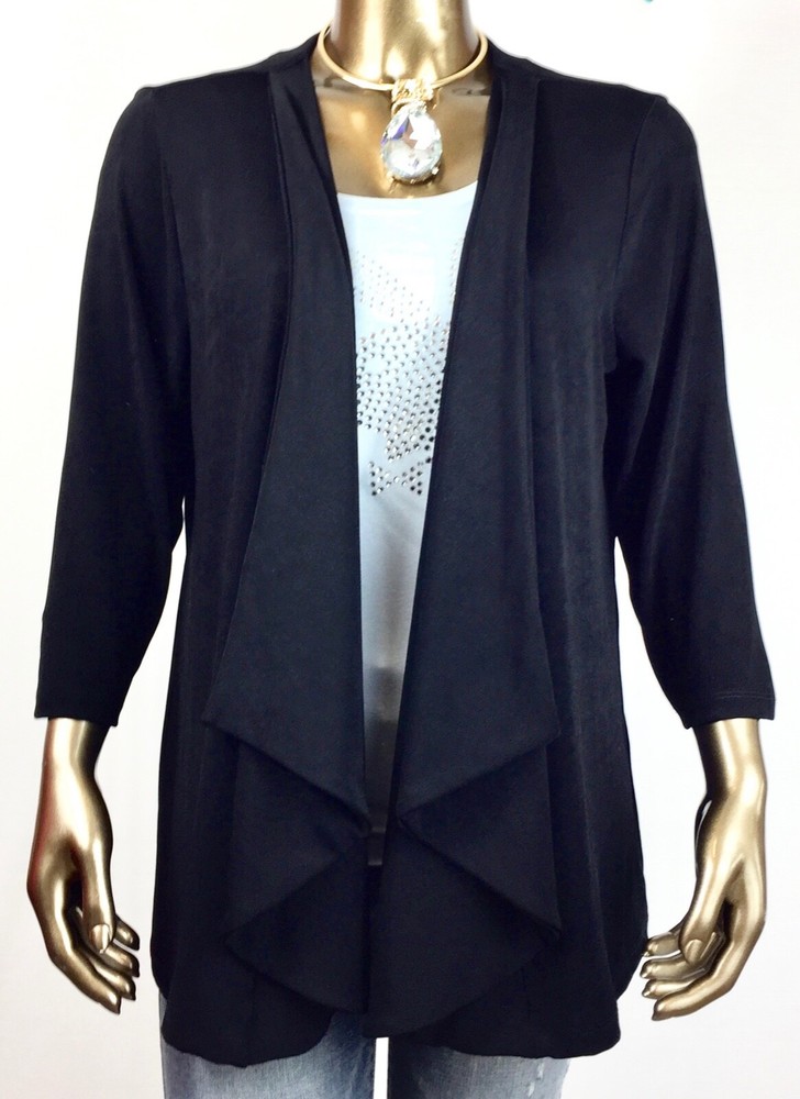 CHICO'S $106 NWT BLACK CLASSIC JACKET SIZE 1 (M)