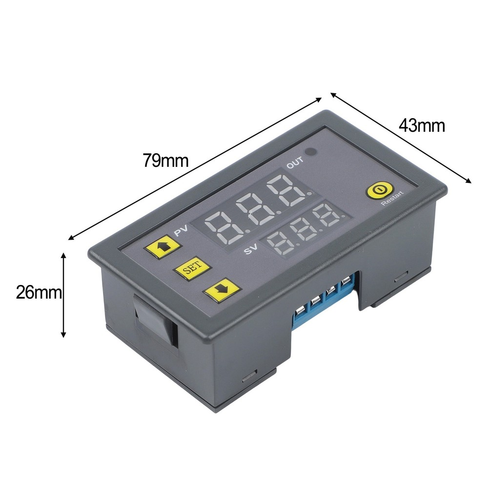 220V Digital Cycle Timer with Flexible Delay Functions and LED Display