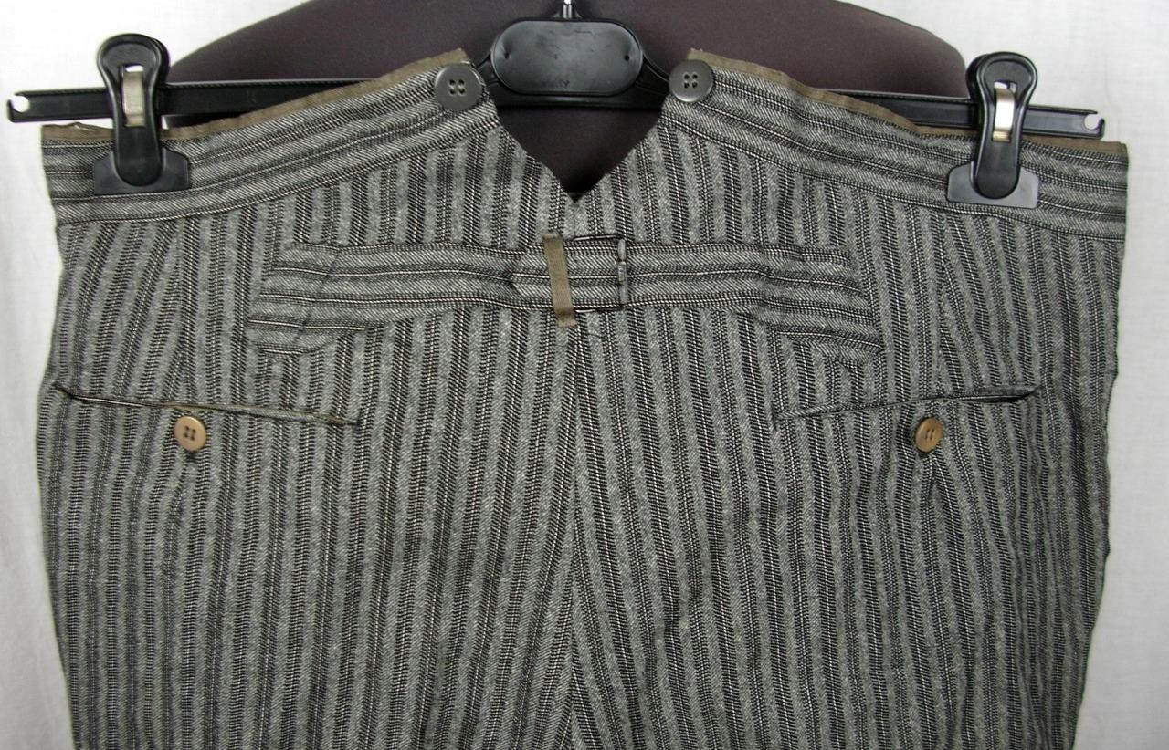 VINTAGE 1930 ITALY PRANDONI DI G.B. ROSTI PINSTRIPE BESPOKE TROUSERS PANTS