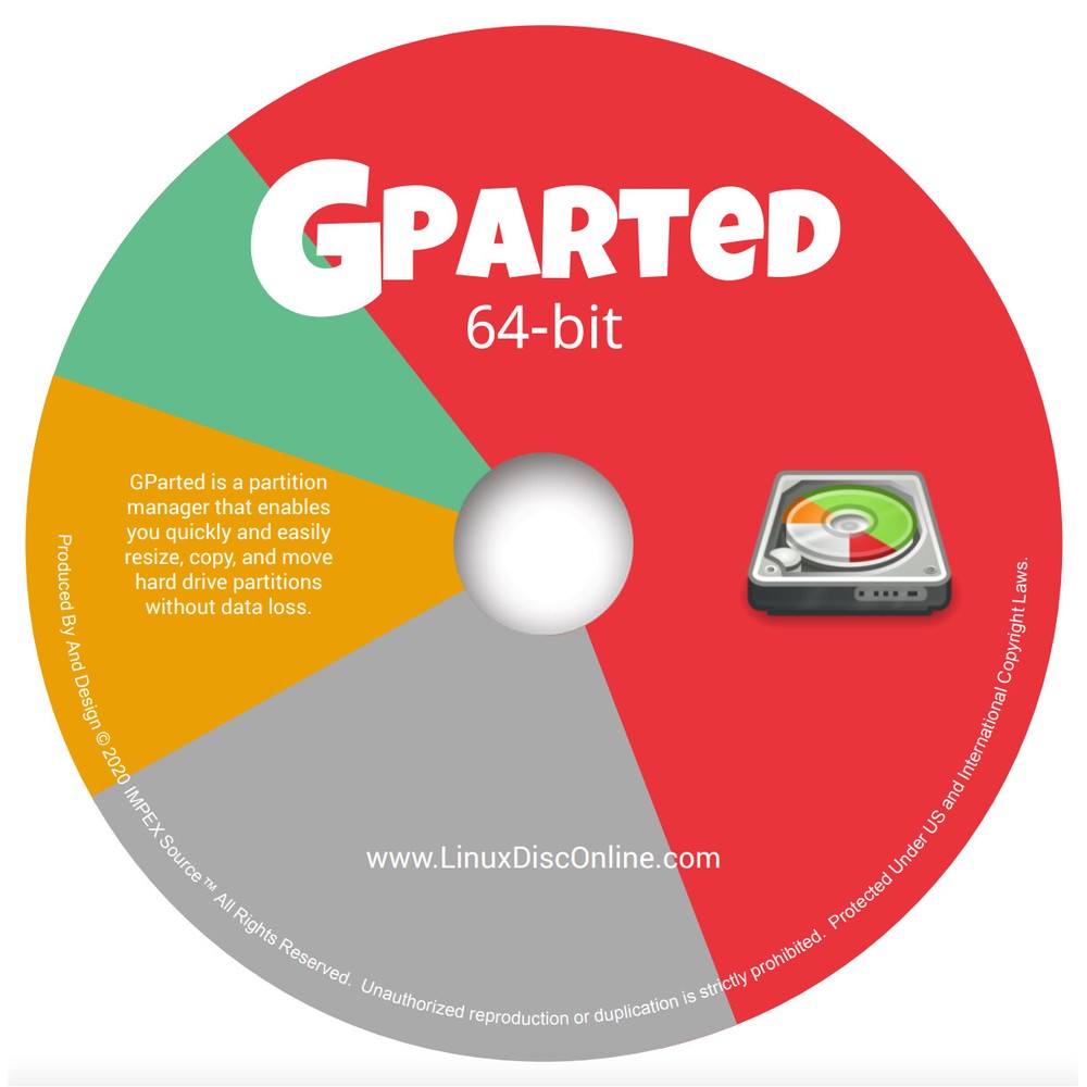 GParted Partition Master Manager NEWEST 2023 Edition - Windows Mac Linux Live CD