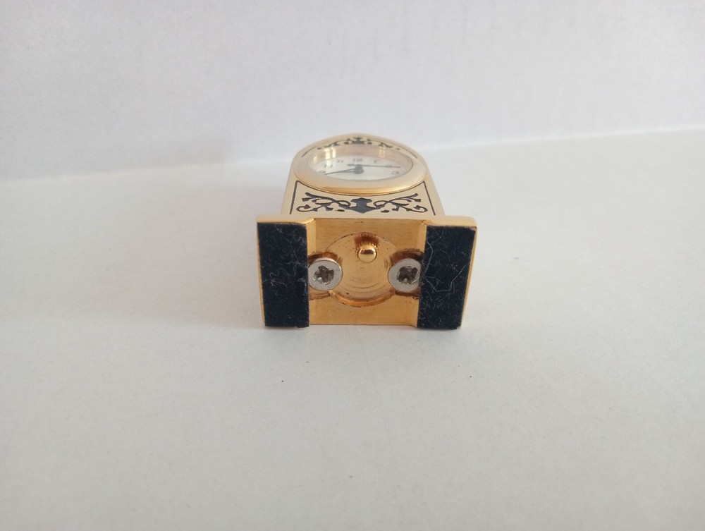 Perini Miniature Brass Mantle Clock Collectible