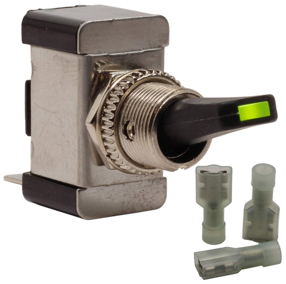 Fastronix 20 Amp Green LED Toggle Switch Kit ON-Off SPST