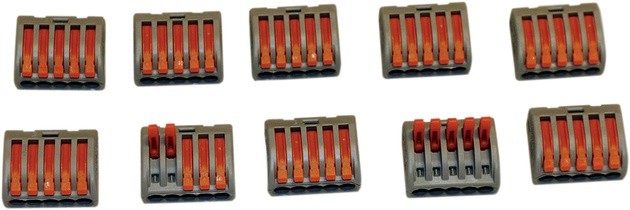 Custom Dynamics 5-Spot Wiring Cage Clamp 10-Pack