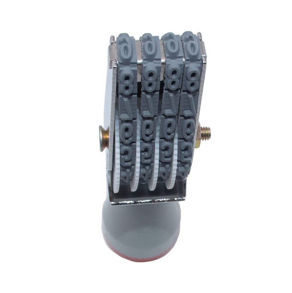4 Digit Rotating Number StampAdjustable Rubber Changeable Number Stamp Numeri...