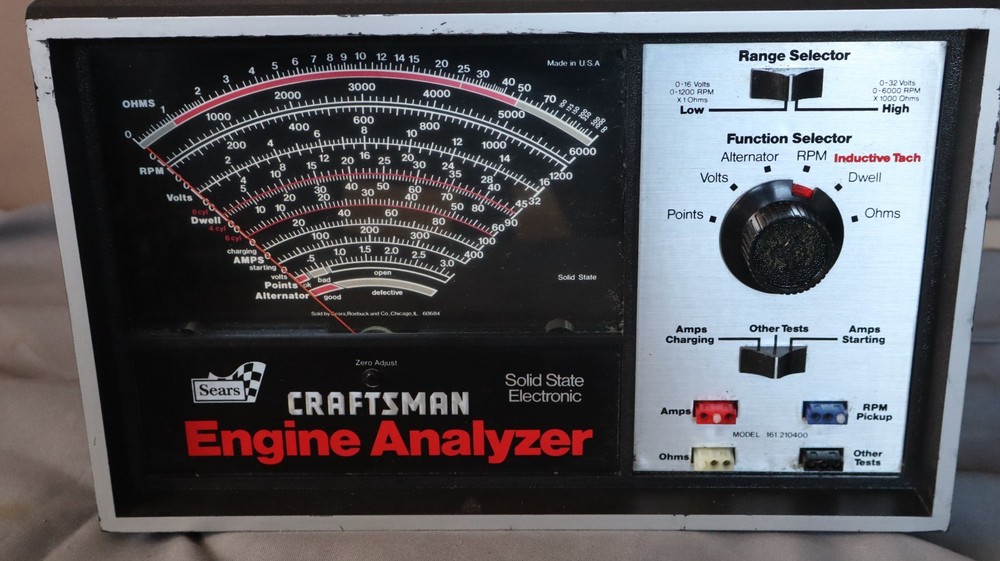 Sears Craftsman 161.210400 Sears Engine Analyzer Solid State Electronic WORKS b