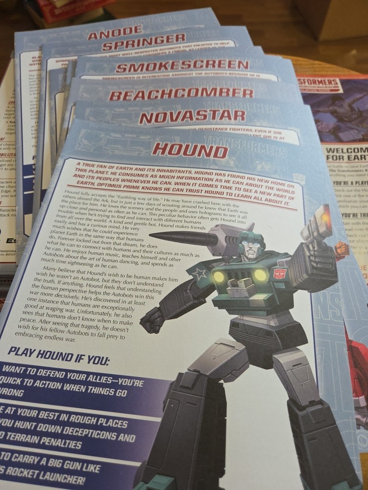 Transformers Roleplaying Game: Beginner Box Roll Out 2024 Hasbro. Open Box Only.