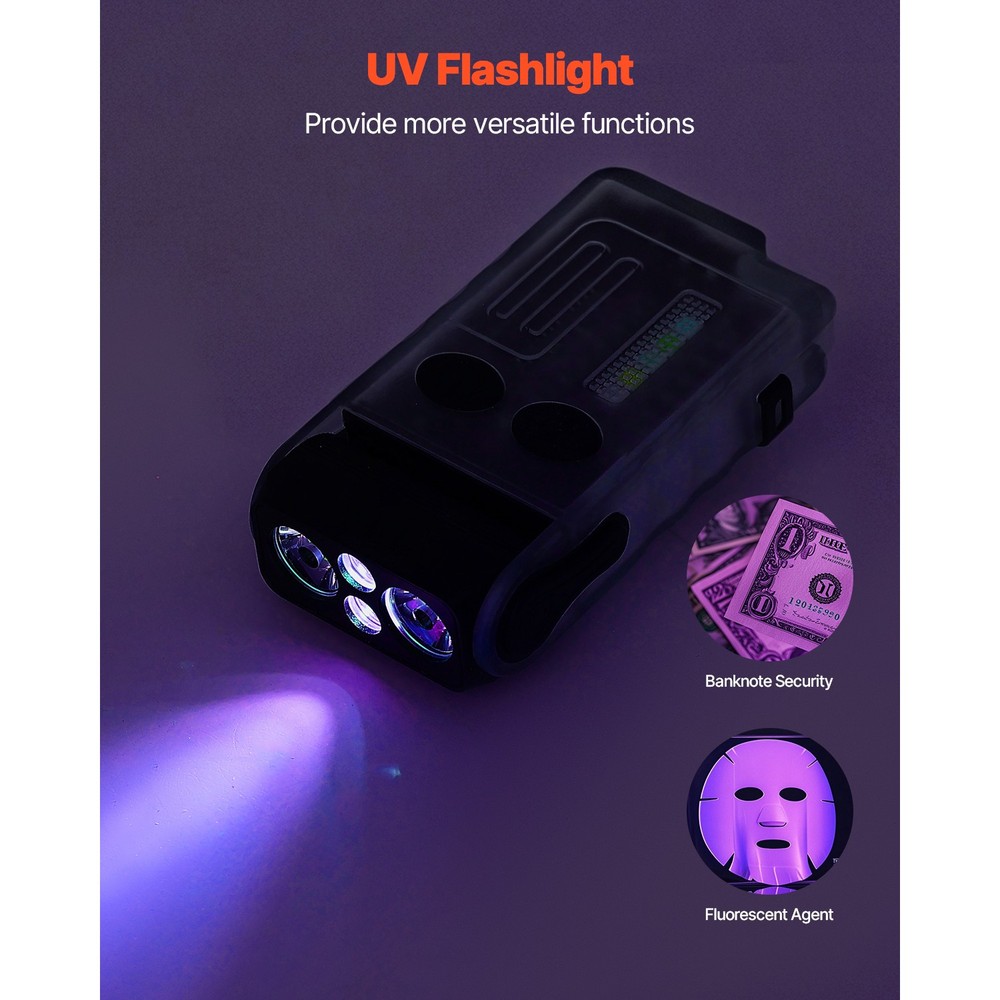 Rechargeable Keychain Flashlight Mini LED Flashlight with Clip & Magnetic Tail