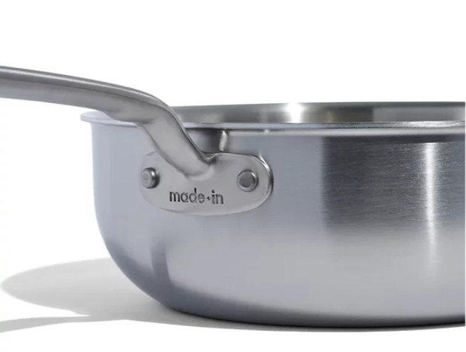 Made In Stainless Steel Clad 3-Quart Saucier with Lid, NIB