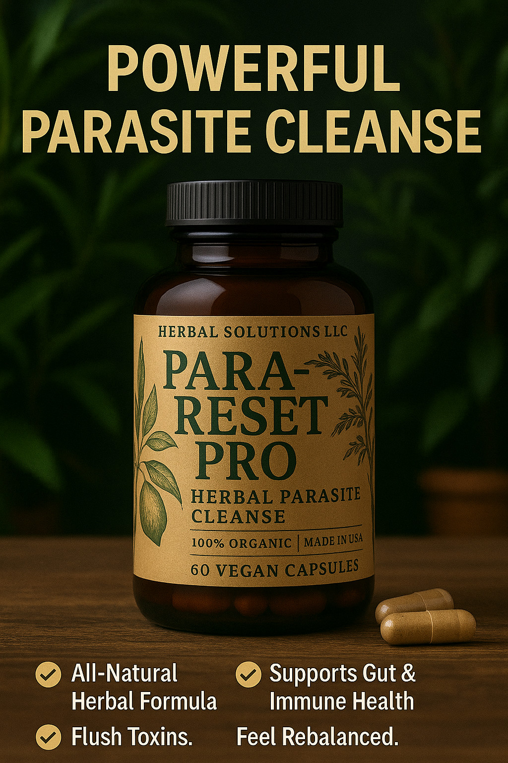 PARASITE DETOX BODY CLEANSE Complex Anti- PARASITE Support Detox - Candida Detox