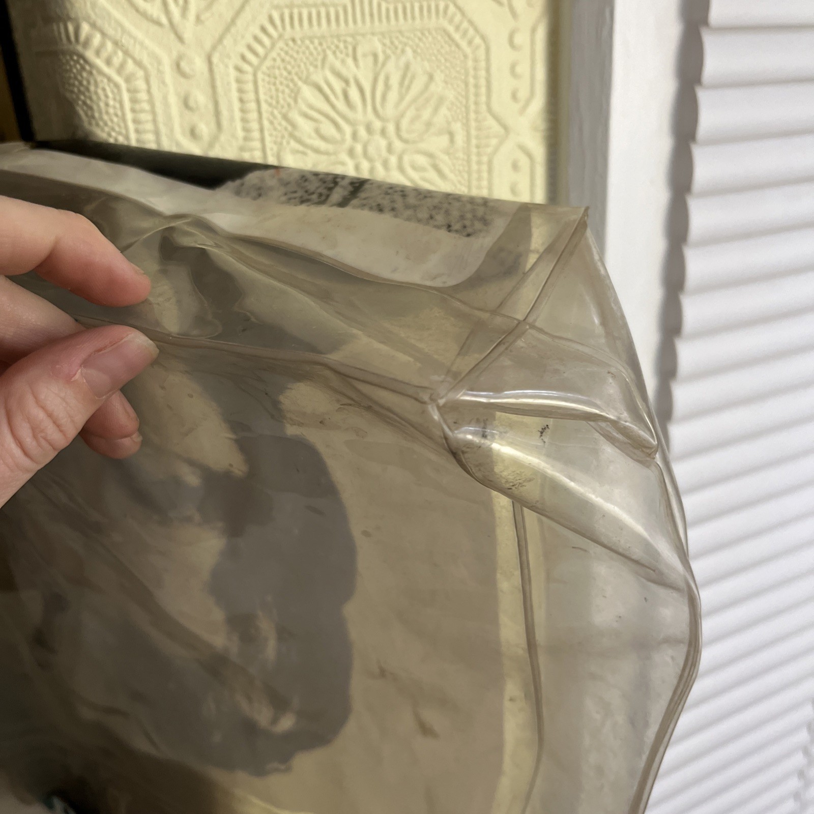 Vintage 60s Mod Steve McQueen PVC Vinyl Alger Creations Clear Tote Bag USA MCM