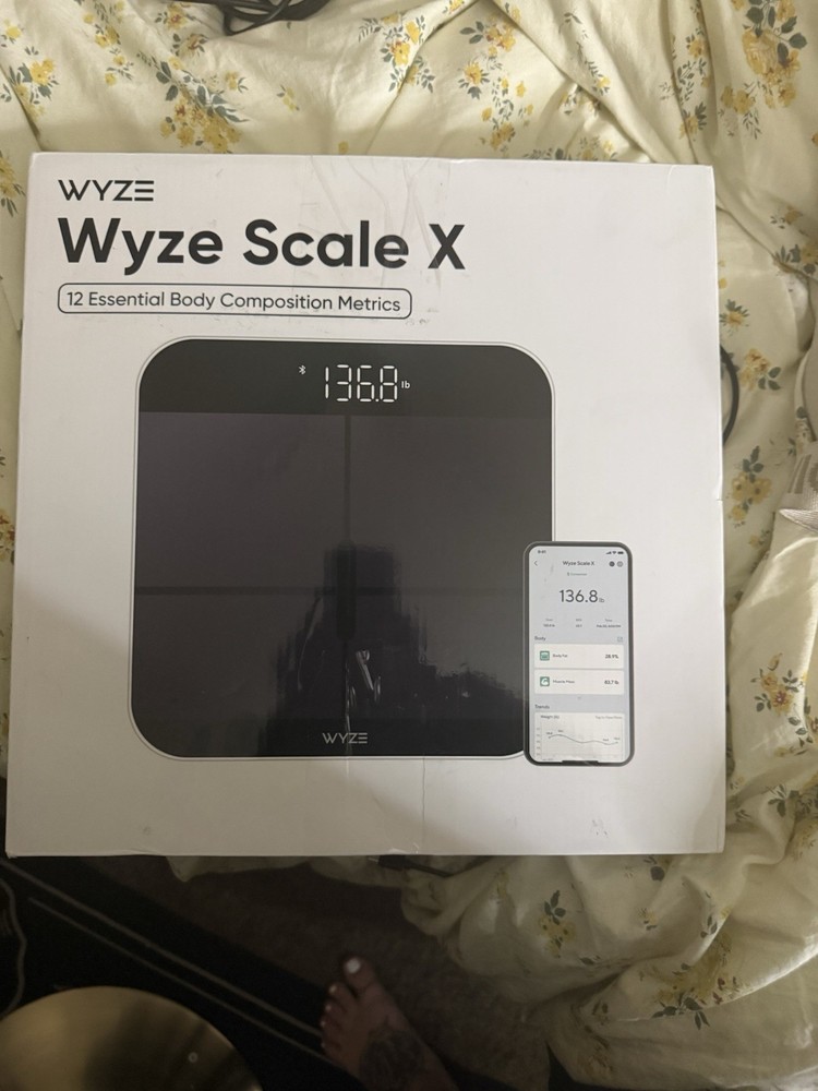 Wyze Scale X Bluetooth Body Composition Smart Scale, Digital Display, Black