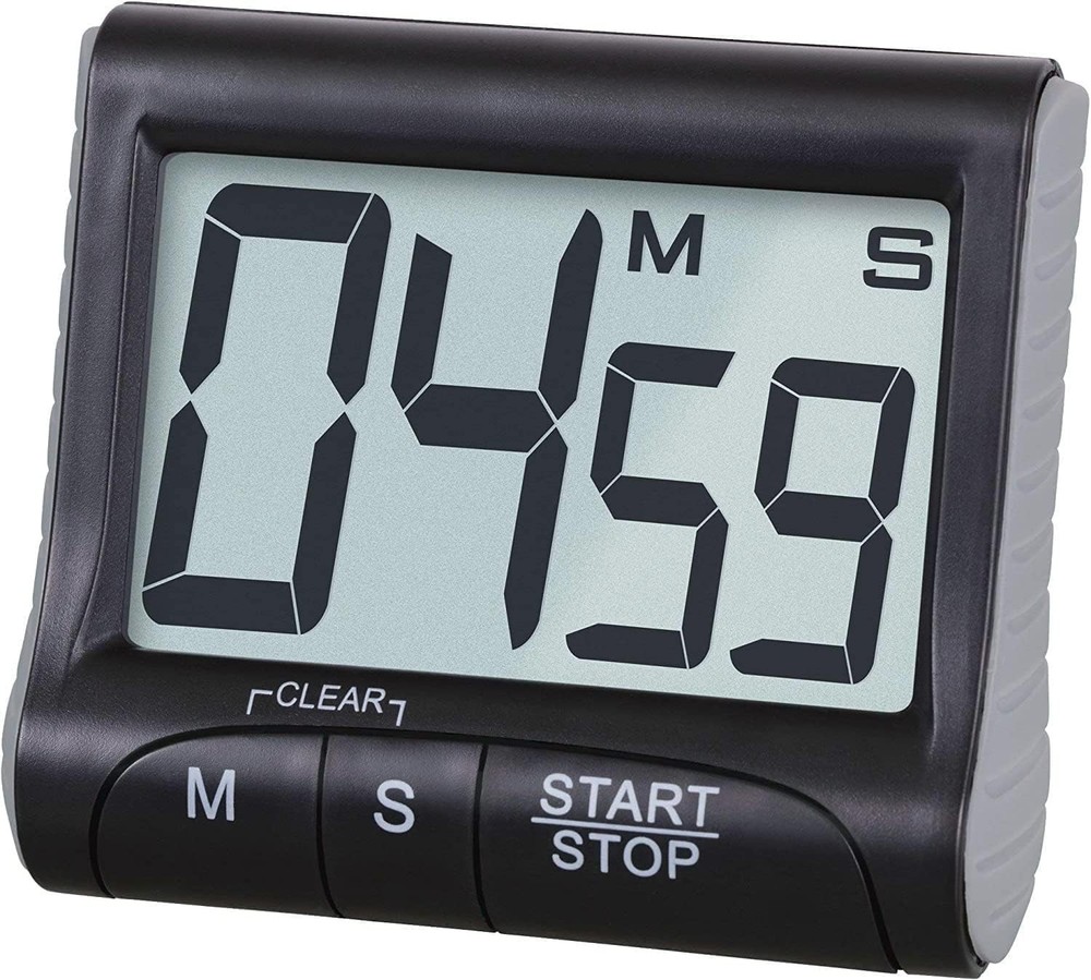 3" Large Display Kitchen Timer - Digital Timer Magnetic Back Loud Alarm on a Rop