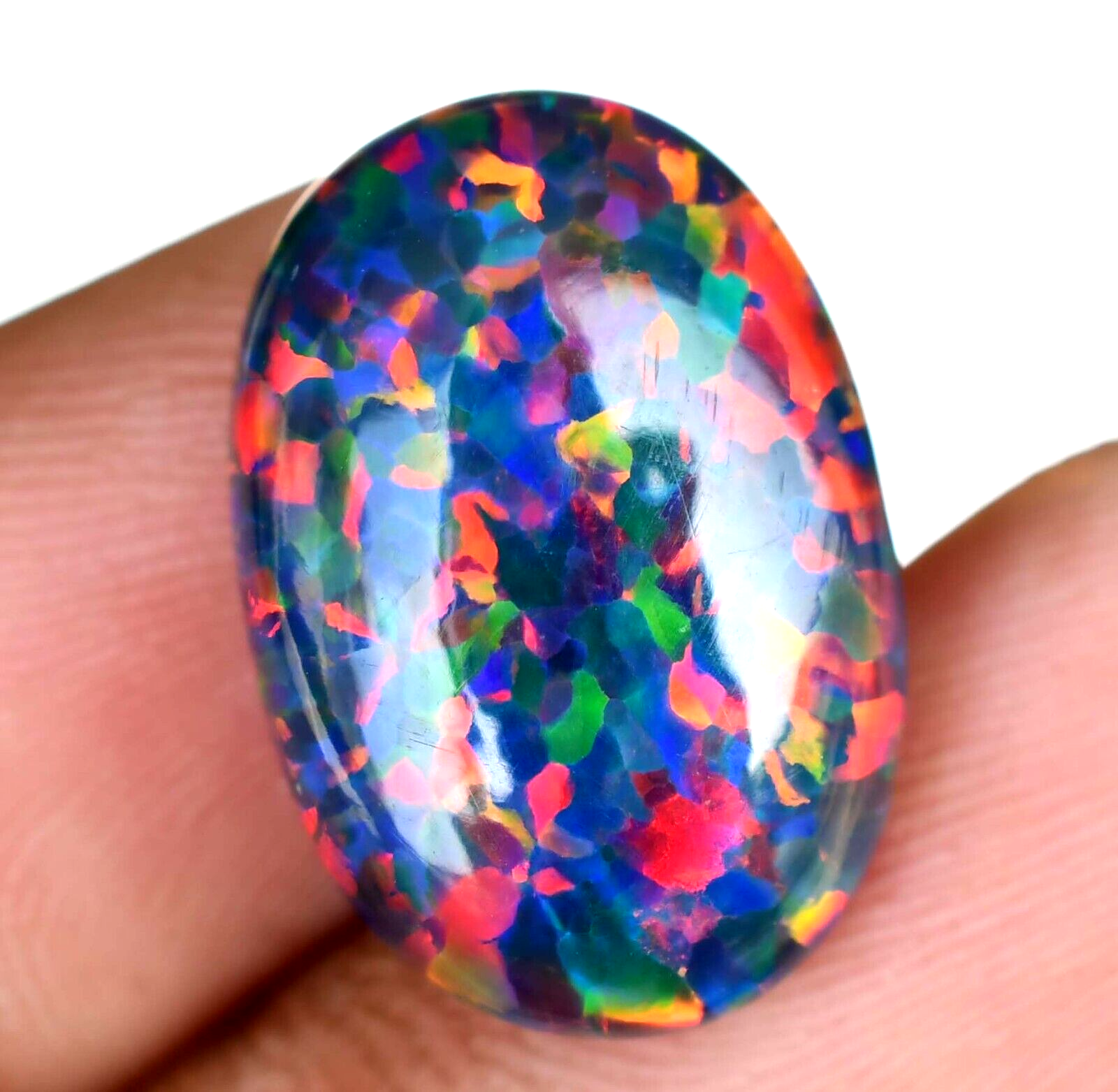 10.60 CT Natural Ethiopian Black Fire Opal Certified Very Rare Precious Gemstone