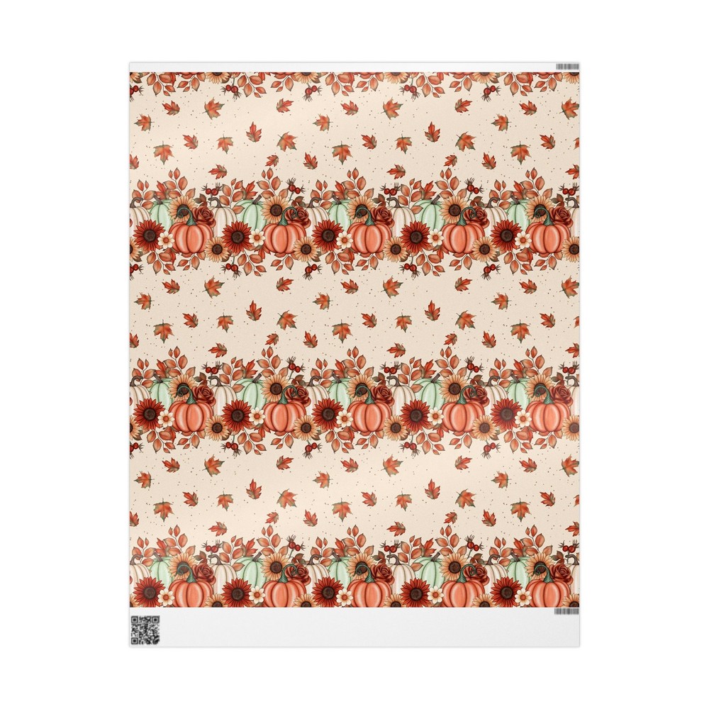 Autumn Fall Pumpkin Wrapping Papers