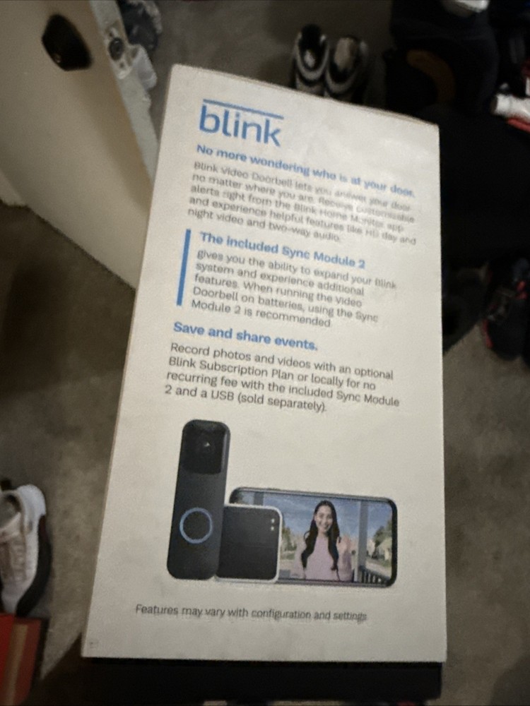 Blink Video Doorbell - Black (System)