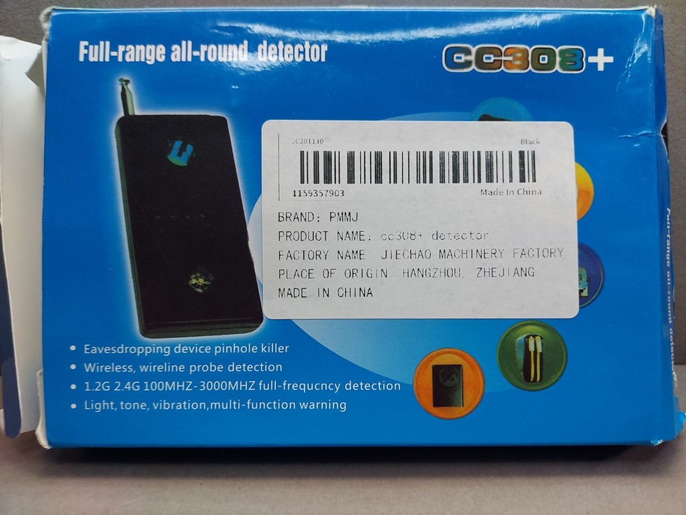 Full Range All-Round Detector CC308+Eavesdropping device Open box