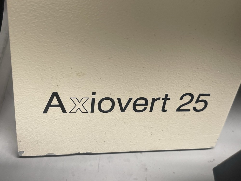 CARL ZEISS AXIOVERT 25 INVERTED PHASE CONTRAST MICROSCOPE with 4 objectives