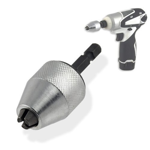 1/4" Hex Shank Keyless Conversion Chuck Drill Bit Adaptor Quick Change Driver