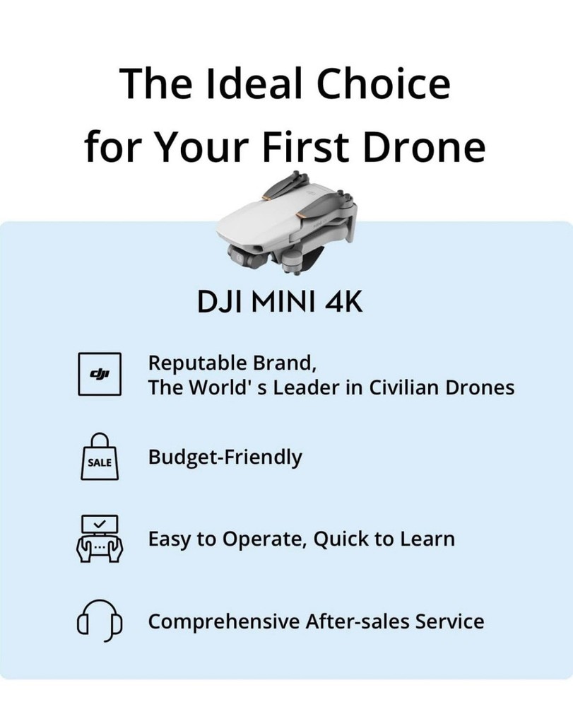 DJI Mini 4K Fly More Camera Drone Combo US Used