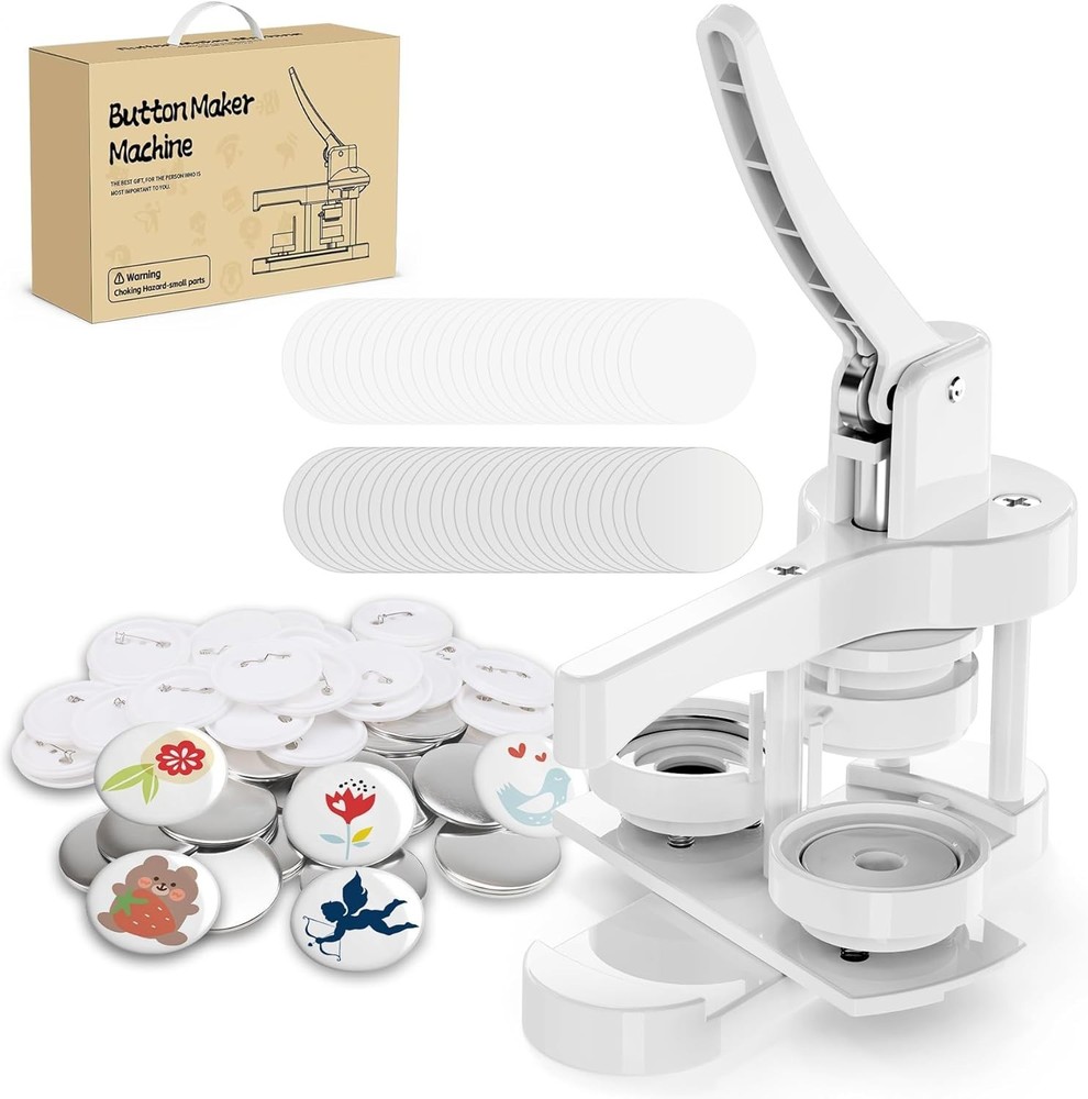 58mm Button Maker Machine, Simple DIY Pin Maker for School Projects & Events