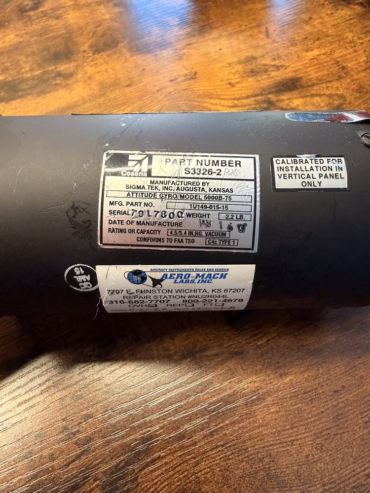 Used Sigma Tek Attitude Indicator