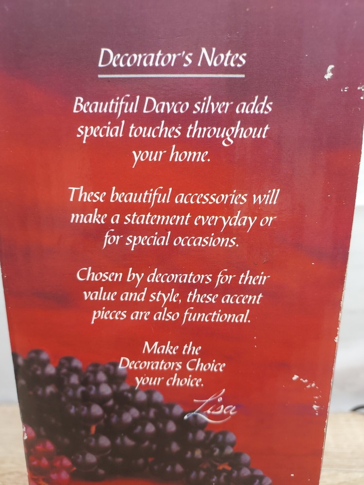 Davco Silverplate Taper Candle Candlesticks Elegant Scroll Design Table Decor