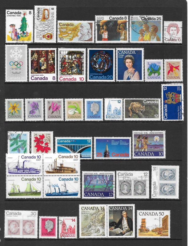 CANADA  VARIOUS MINT HINGED & USED ISSUES   1970 - 1978   NICE!