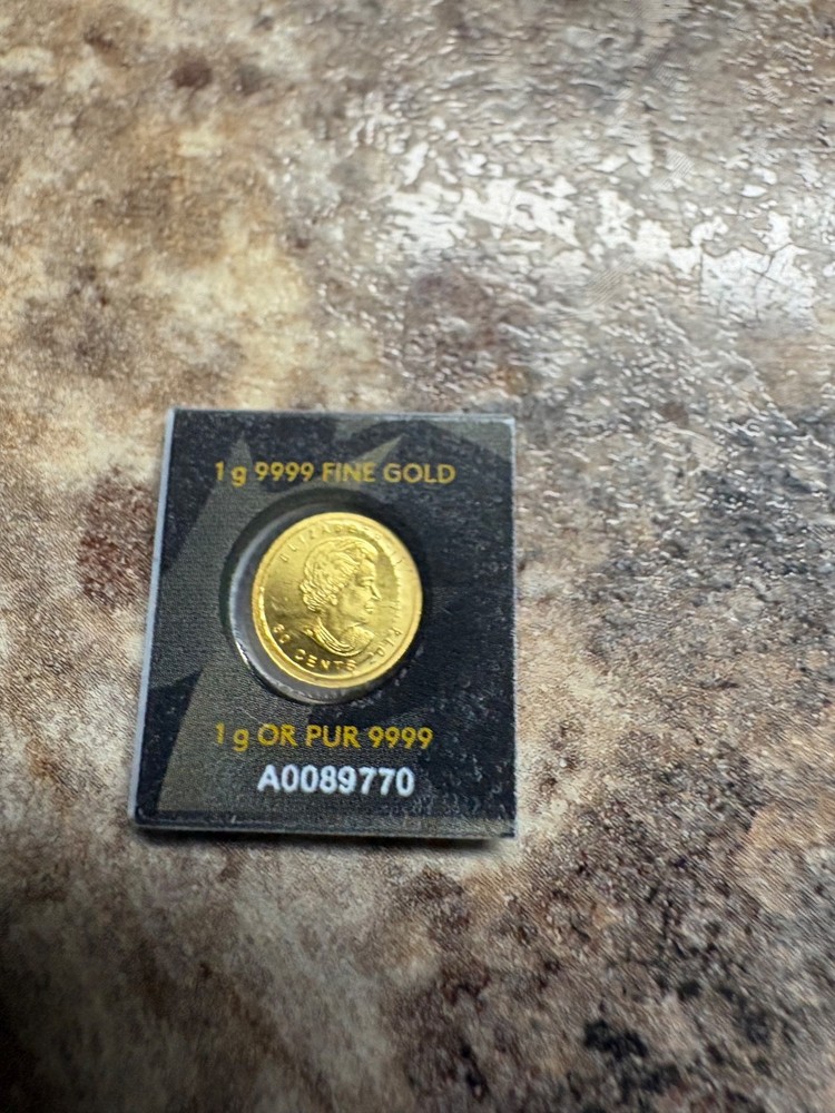 1g Gold Maple leaf coin .9999