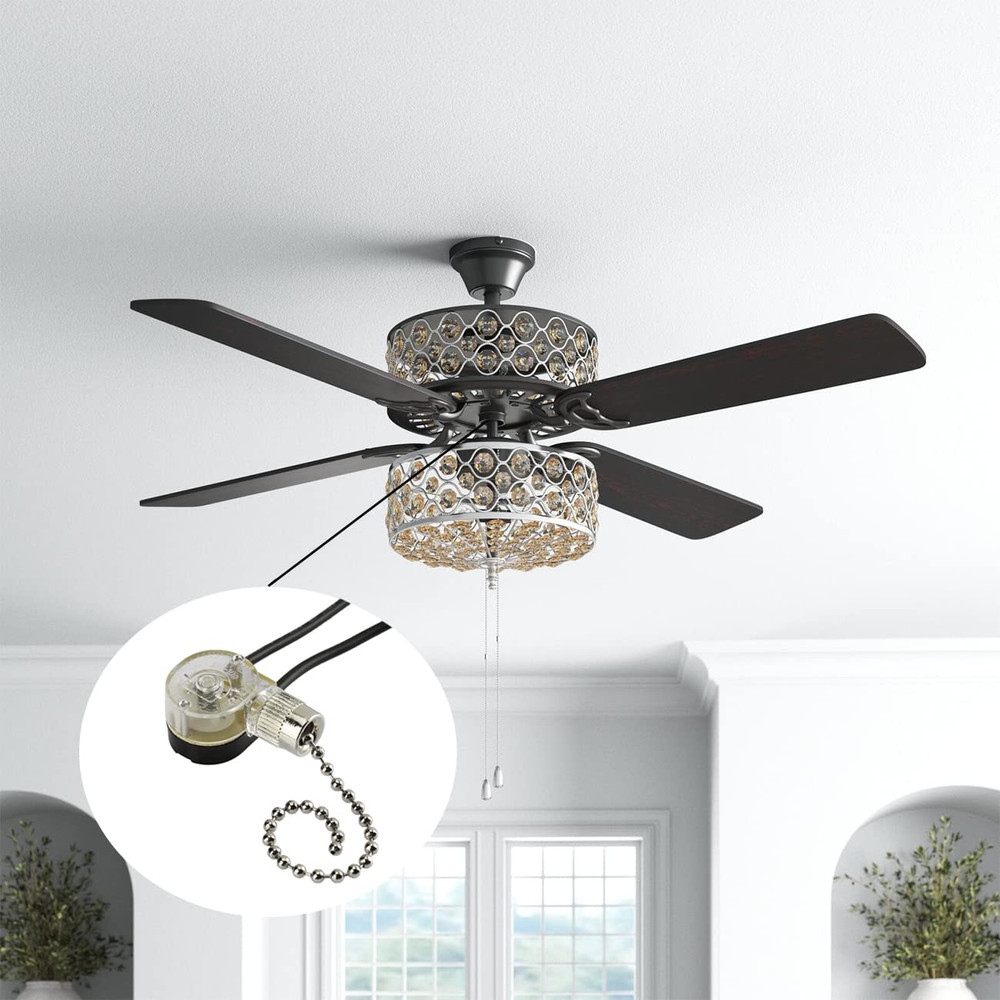 Pull Chain Switch Zing Ear ZE-109 2-Wire Single Circuit Pull Chain Ceiling Fan L