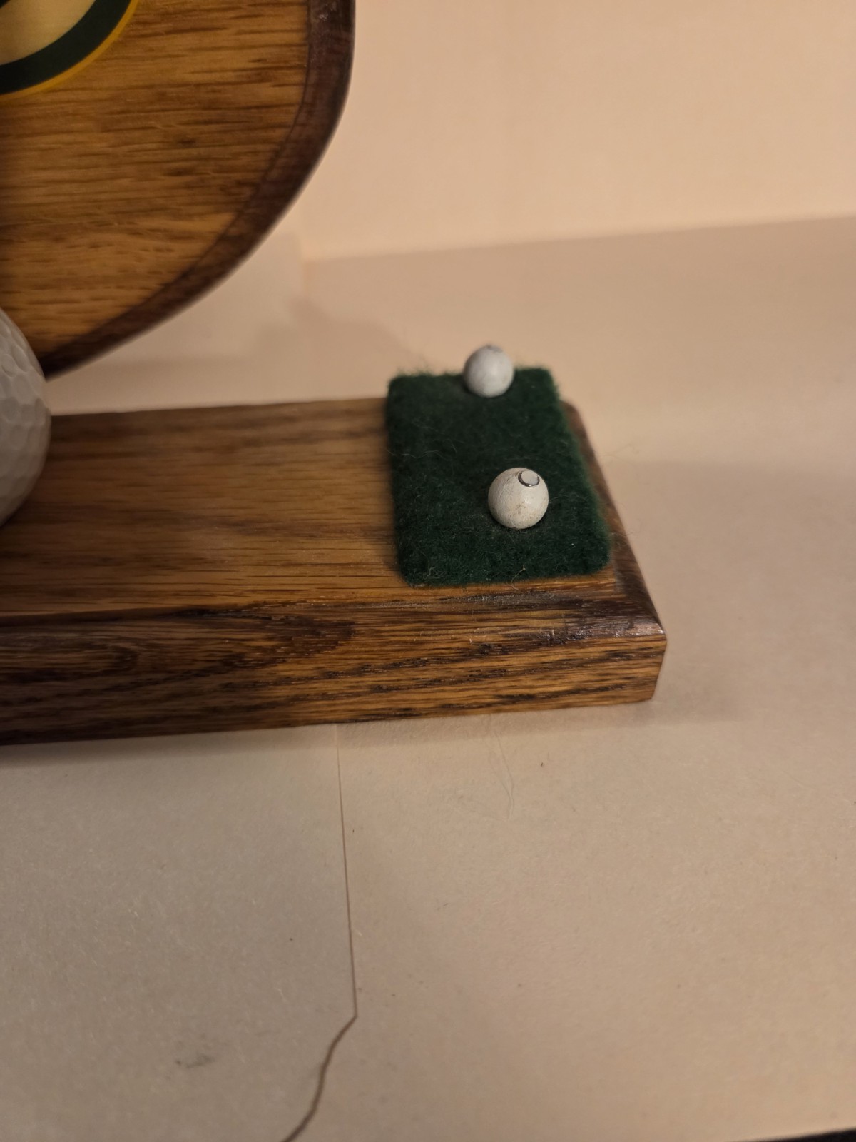 Green Bay Packers Golf Plaque w/ Dirt From Lambeau, Super Bowl XXXI Golf Balls