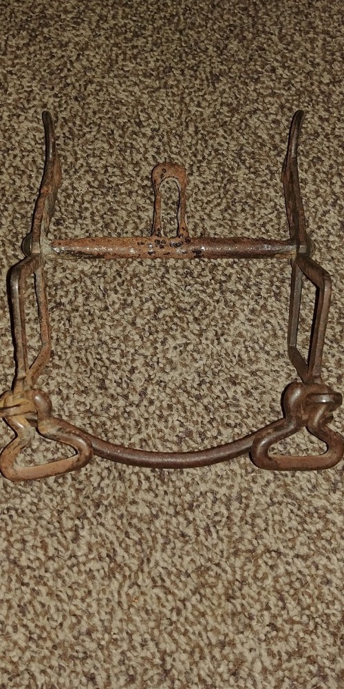 Silver inlaided ported straight bar hand forged,very old maker unknown