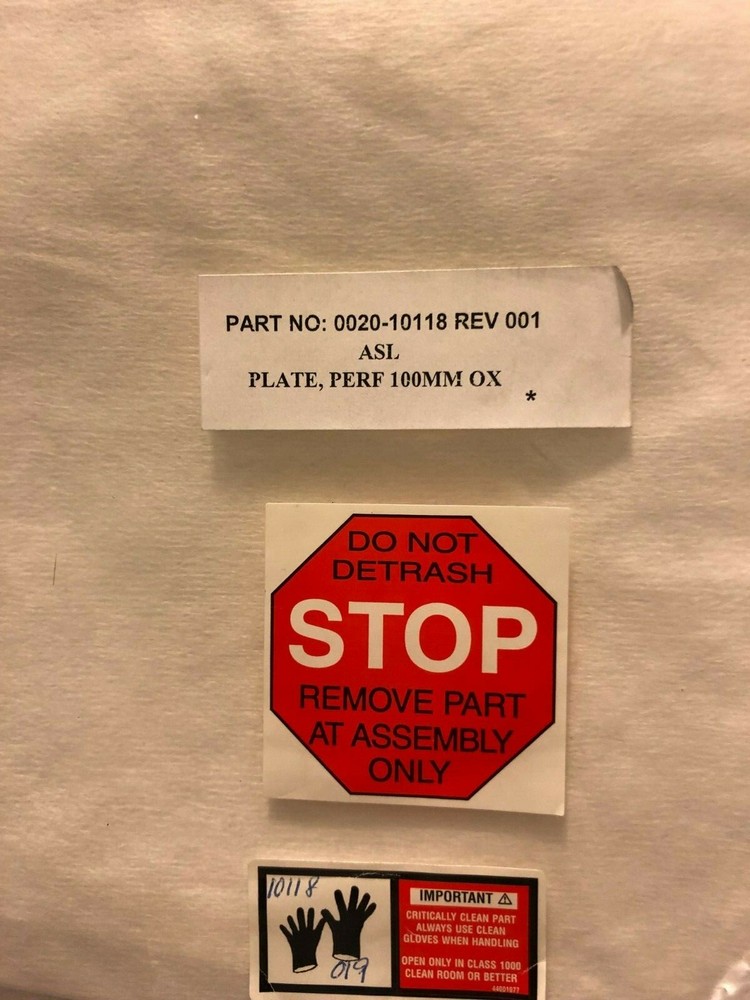 AMAT 0020-10118, PLATE PERF 100MM OX