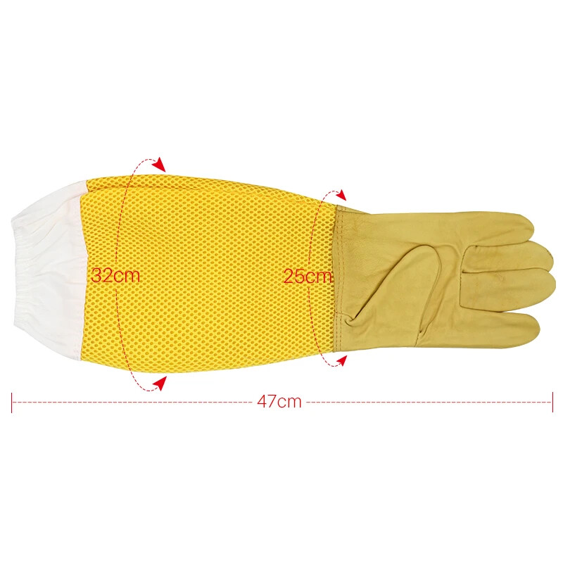 Beekeeper Gloves Protective Sleeves Ventilated Anti Bee for Beehive tools