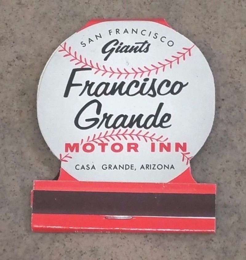 S.F. GIANTS BASEBALL MATCHBOOK -  SPRING TRAINING  - 1960's  COMPLETE - MINT
