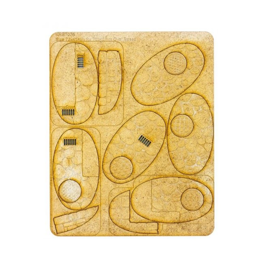 Kromlech Mini Base Town Streets - 75x42mm Oval Base Toppers New