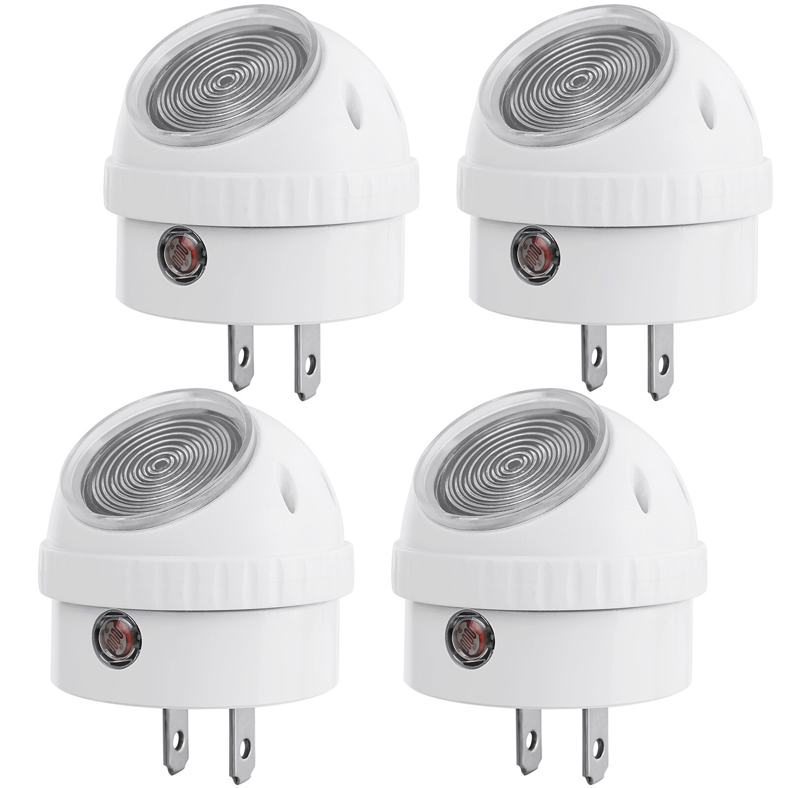 DEWENWILS Plug in Light Sensor Night Light Warm White LED Bedroom Lights 4 Pack