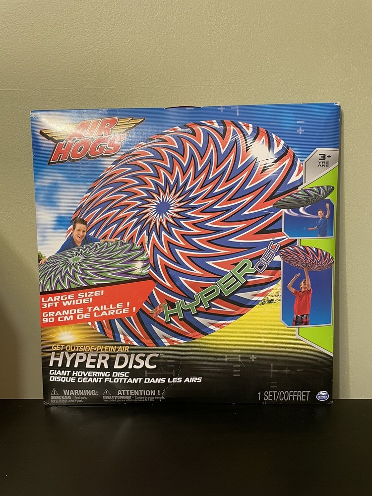 AIR HOGS HYPER DISC Giant 3’ Wide Hovering Disc - Zig Zag - New!